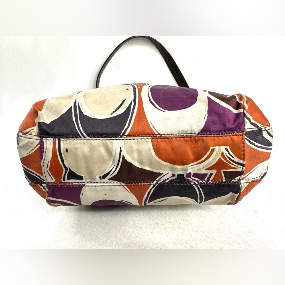 Coach Ashley F20016 Hand Drawn Scarf Print Multicolor Hippie Shoulder Bag Purse - Picture 5 of 14